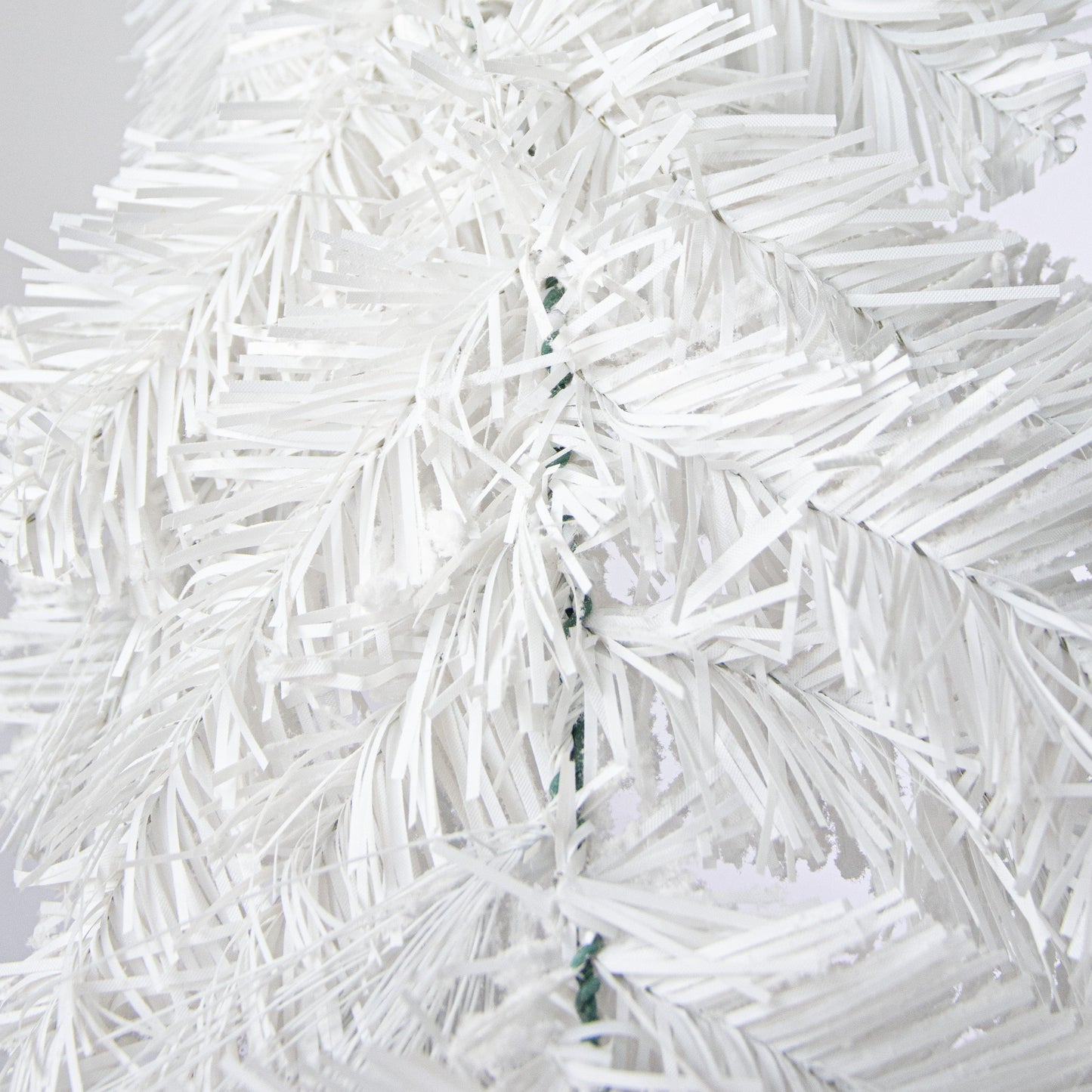 6' Flocked White Pine Garland detail photo 5