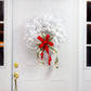22"-24" Flocked White Pine Wreath detail photo 4