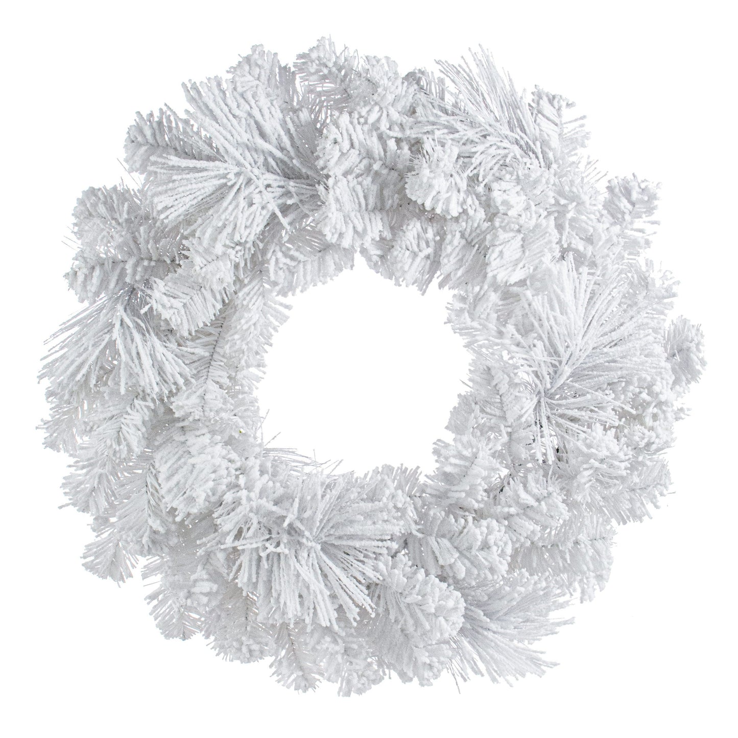 22"-24" Flocked White Pine Wreath Item Number: 85875WR24