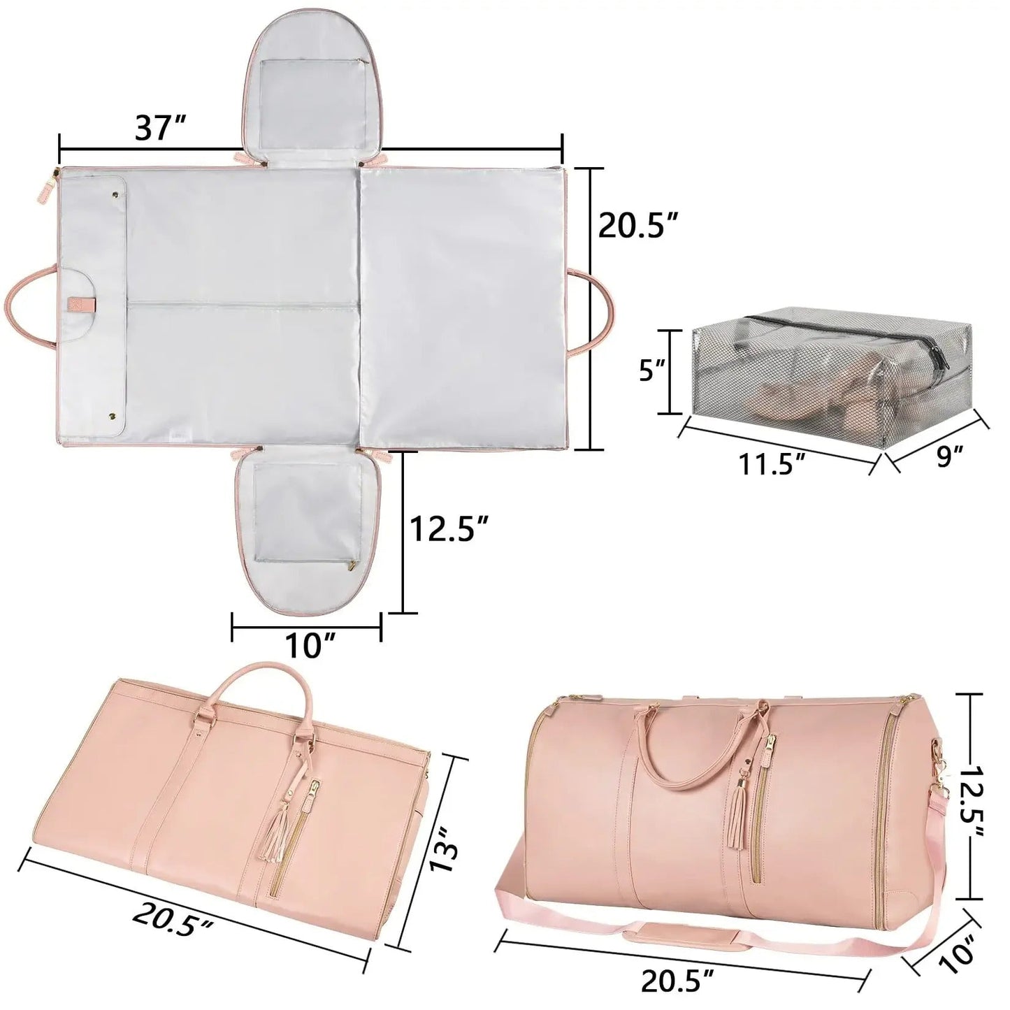 Foldable Carry - on Clothing Travel Bag - Duffel Bag Women's Business Travel Bag - Gear Elevation