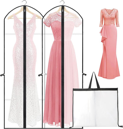 71-Inch Garment Bag with Full-Length Zipper and Dual Handles for Gowns