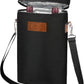 Insulated Wine Bottle Carrier for Two 750ml Bottles with Padded Divider and Adjustable Strap