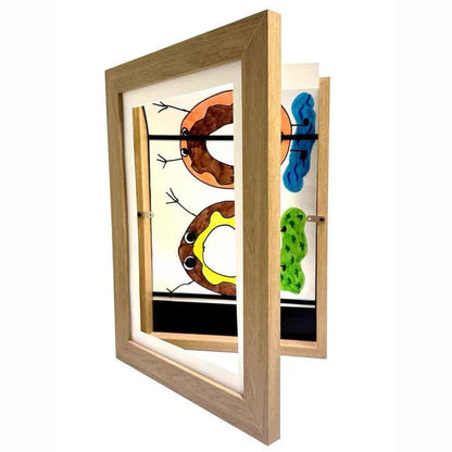 Wall Display Frame with Front Opening for 150 Drawings and Artworks