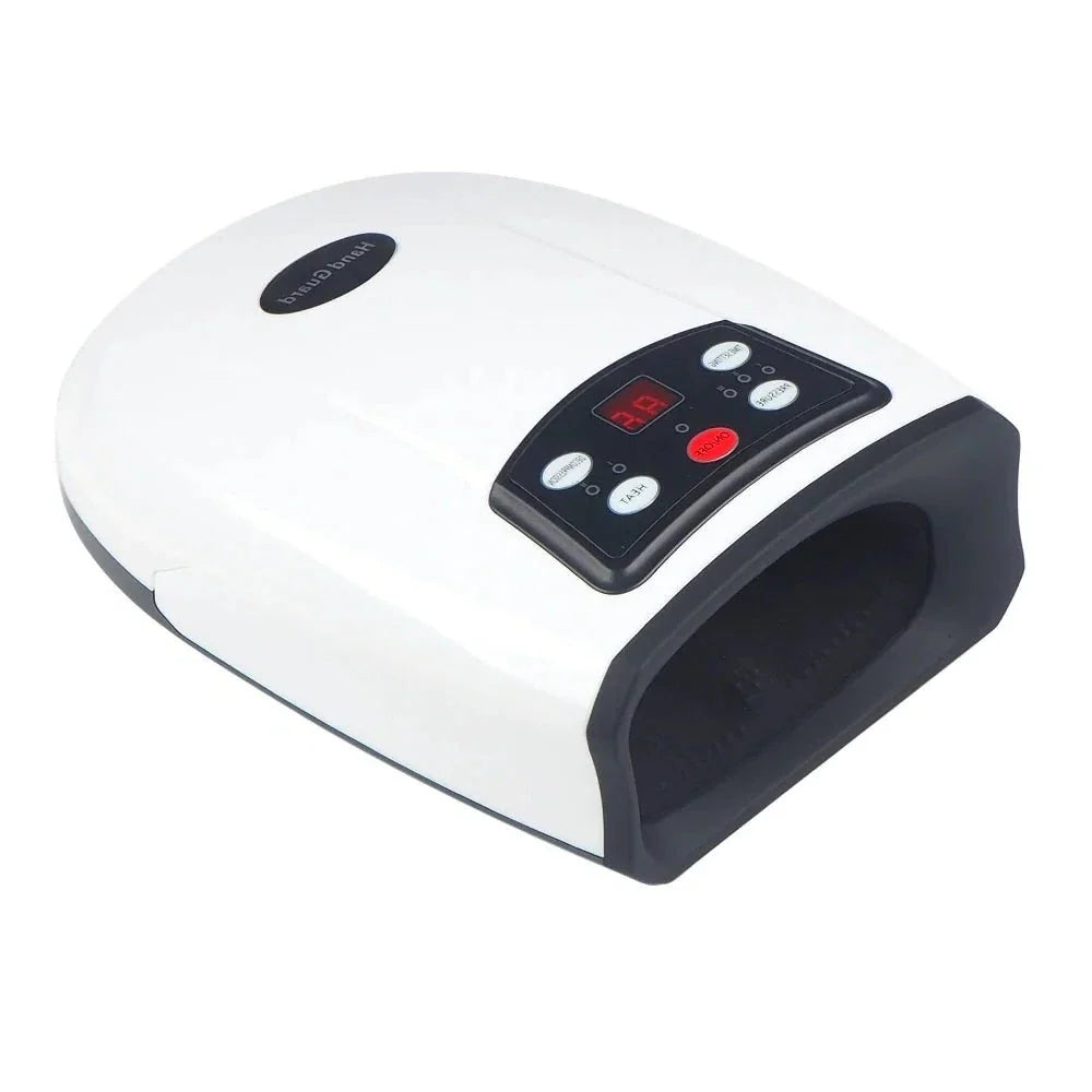Air Compression Hand Massager with Dual Power Options and Universal Voltage, Portable Design