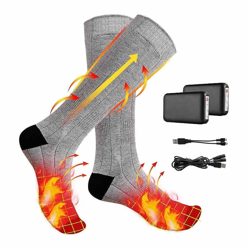 Heated Leg Warmers – USB Electric Socks for Winter Outdoors