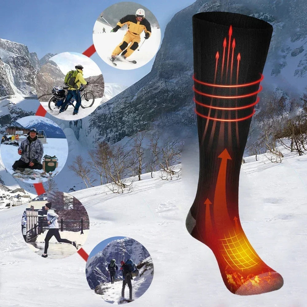 Heated Socks with Rechargeable Battery and 3 Temperature Settings for Winter Outdoor Activities