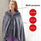 Heated Shawl with Three Temperature Settings and Zipper Closure, Machine Washable