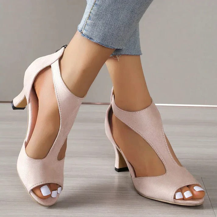 High Heel Shoes with Contoured Arch Support and Pressure Distributing Base