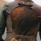 Sleeveless Waistcoat with Front Button Closure and Textured Surface, Brown Black Light Grey
