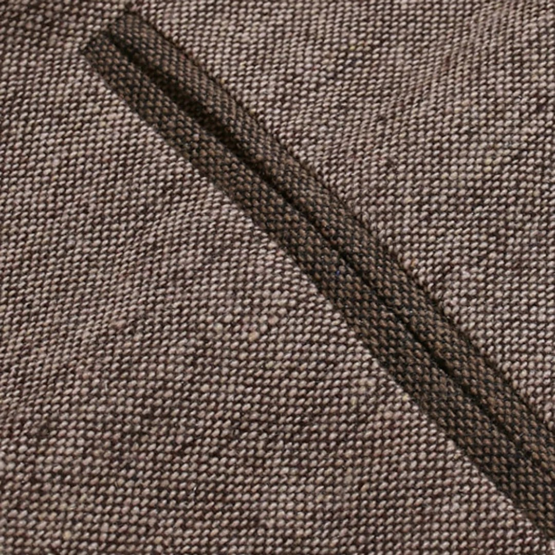 Sleeveless Waistcoat with Front Button Closure and Textured Surface, Brown Black Light Grey