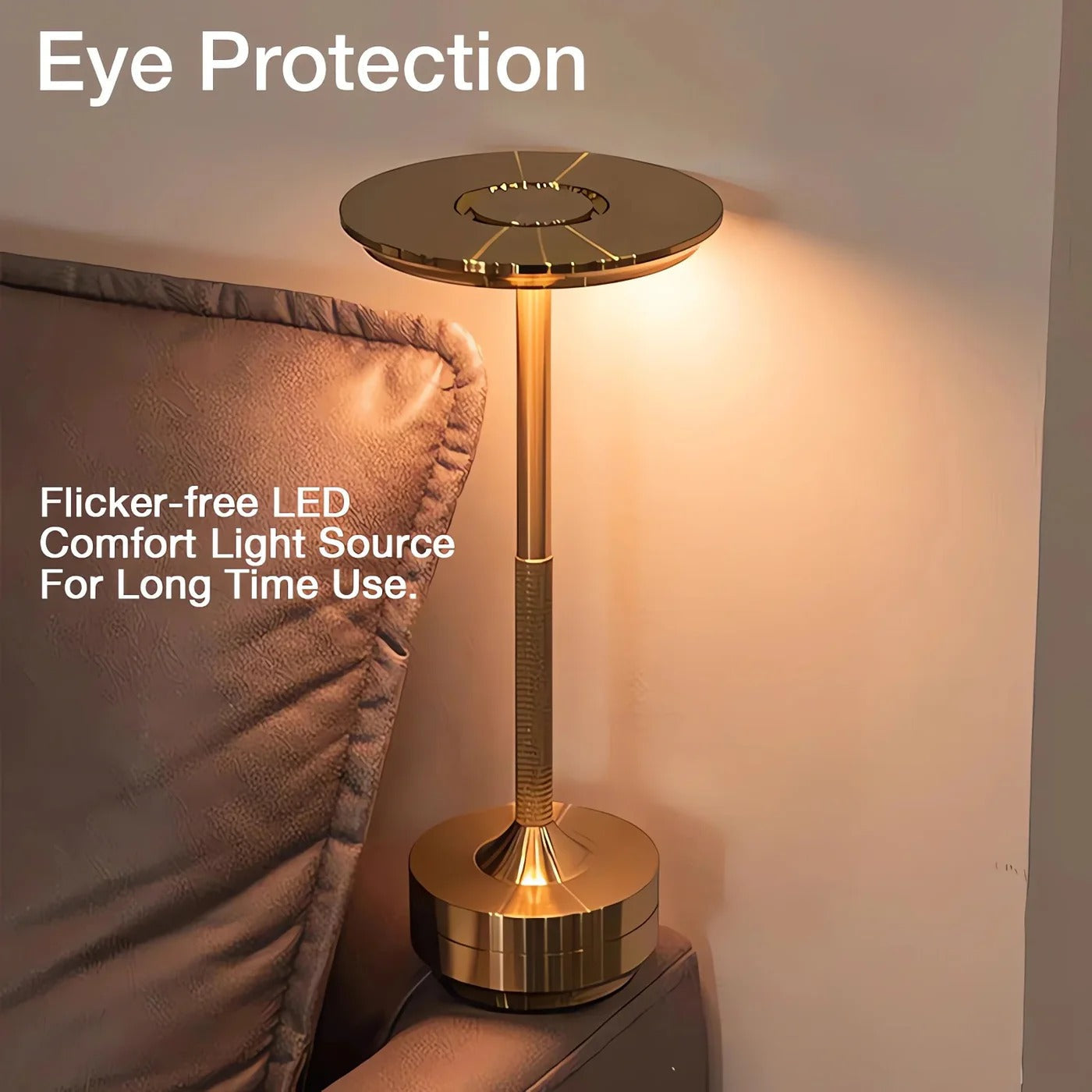 Rechargeable Table Lamp with Touch Dimming and Three Color Temperatures
