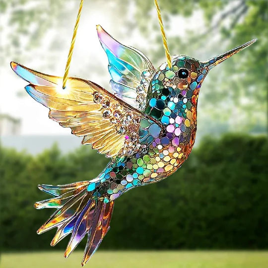 Hummingbird Suncatcher Decorative Multicolor Window Hanging