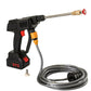 Portable Pressure Washer with Dual Rechargeable Batteries and Multiple Nozzles