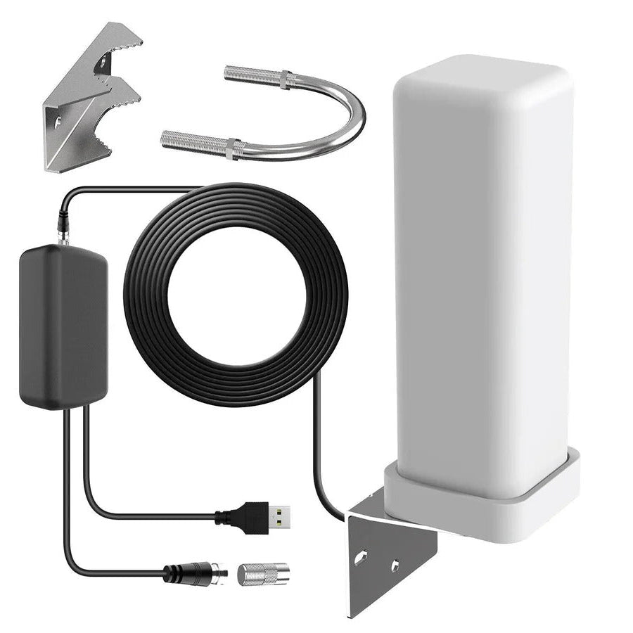 Outdoor HDTV Antenna with Signal Amplifier, 360 Degree Omnidirectional