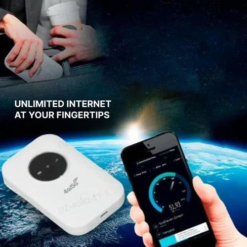Portable 5G Mobile Hotspot with 150 Mbps Speed and USB Power, Travel Pouch Included
