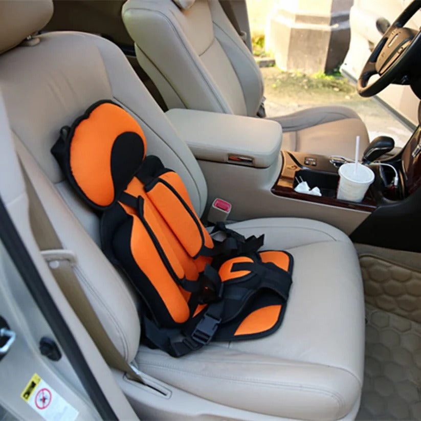 Portable Child Travel Seat with Five-Point Harness and Foldable Design, Ages 1-14