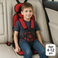 Portable Child Travel Seat with Five-Point Harness and Foldable Design, Ages 1-14