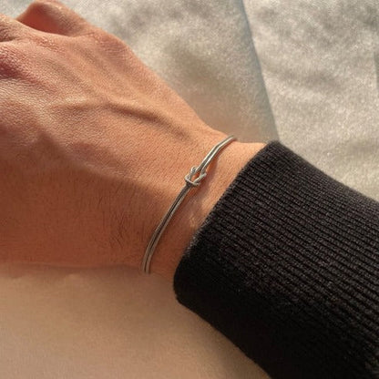 Love Knot Bracelet with Adjustable Closure and Metal Finish Options