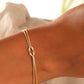 Love Knot Bracelet with Adjustable Closure and Metal Finish Options