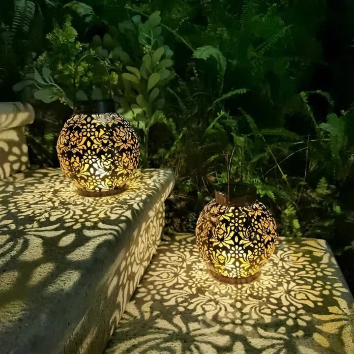 Outdoor Solar Pendant Light with Remote Control and Timer, Weatherproof LED, 118–197in Cord