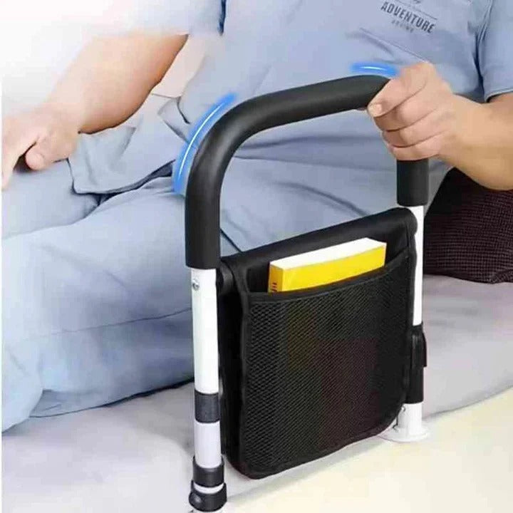 Bedside Assist Handle with Foam Padded Grip and Reinforced Steel Frame, Toolless Setup