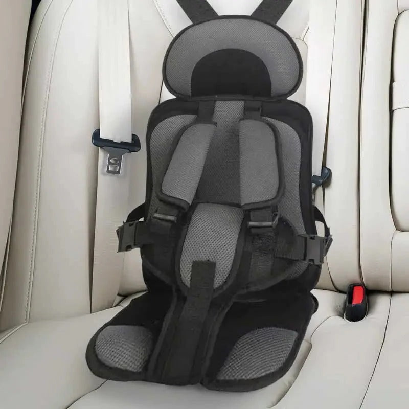 Car Seat Cushion for Kids with 5-Point Harness and Breathable Mesh, Foldable Non-Slip Base