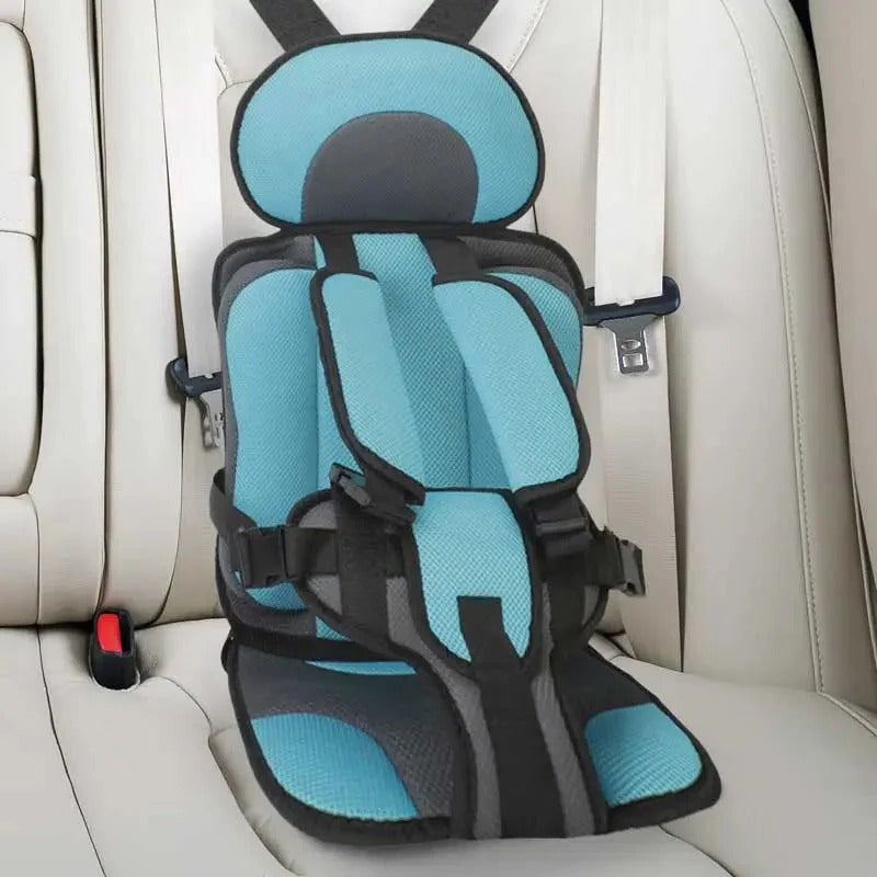 Car Seat Cushion for Kids with 5-Point Harness and Breathable Mesh, Foldable Non-Slip Base