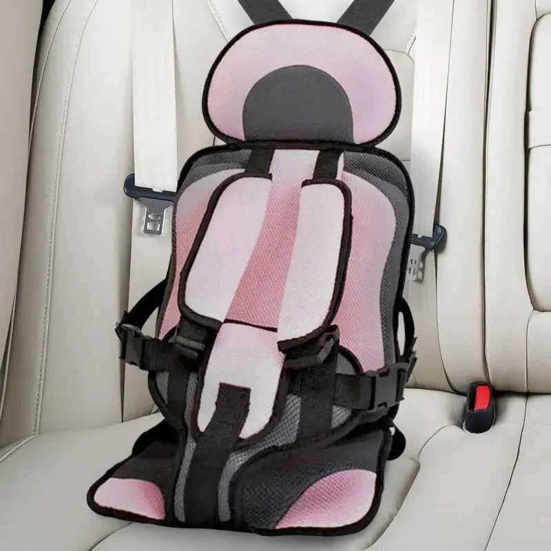 Car Seat Cushion for Kids with 5-Point Harness and Breathable Mesh, Foldable Non-Slip Base