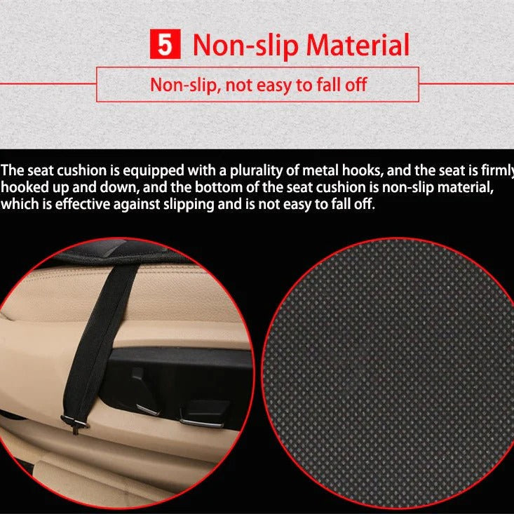 12V Car Seat Cushion with Intelligent Heat Cycling and Anti-Slip Backing