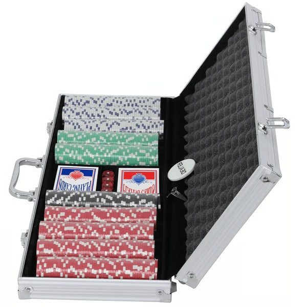 500 Piece Poker Chips Set with Case for Texas Holdem