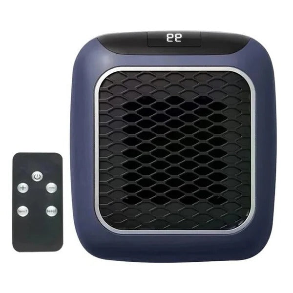 Plug-In Electric Heater with Ceramic Element and LED Thermostat, 800W Compact