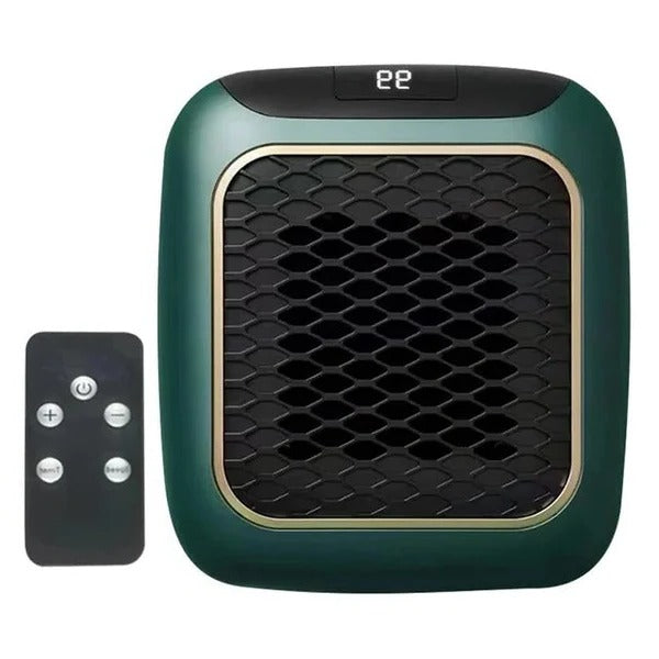 Plug-In Electric Heater with Ceramic Element and LED Thermostat, 800W Compact