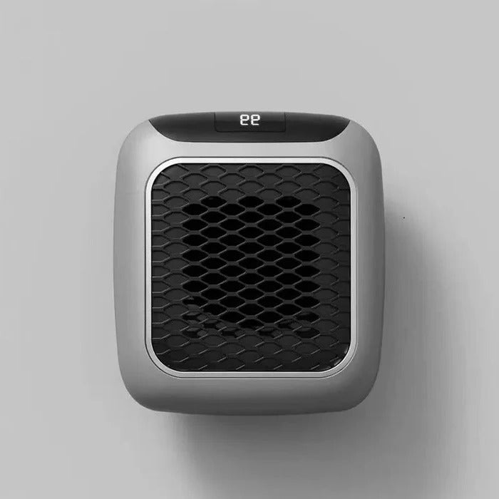 Plug-In Electric Heater with Ceramic Element and LED Thermostat, 800W Compact