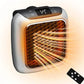 Plug-In Electric Heater with Ceramic Element and LED Thermostat, 800W Compact