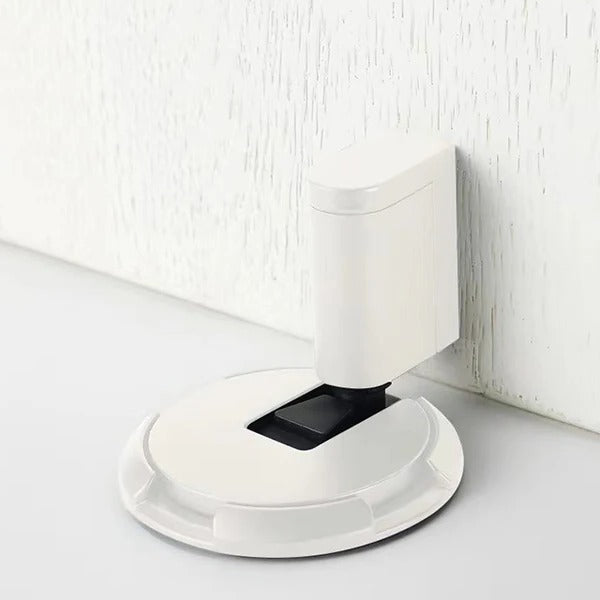 Adjustable Door Stopper with Locking Grip and Dual Mounting, Zinc Alloy