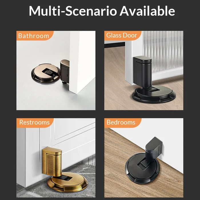 Door Stopper for Heavy Doors with Adhesive and Screw Mount, Adjustable to 0.98 Inches