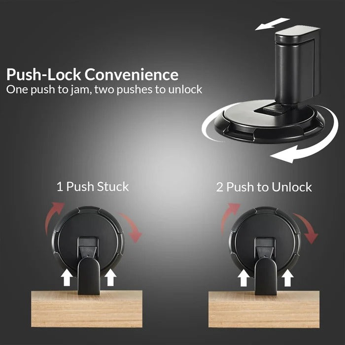 Door Stopper for Heavy Doors with Adhesive and Screw Mount, Adjustable to 0.98 Inches