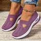 Mesh Sneakers with Cushioned Insole and Shock Absorbing Sole for Women