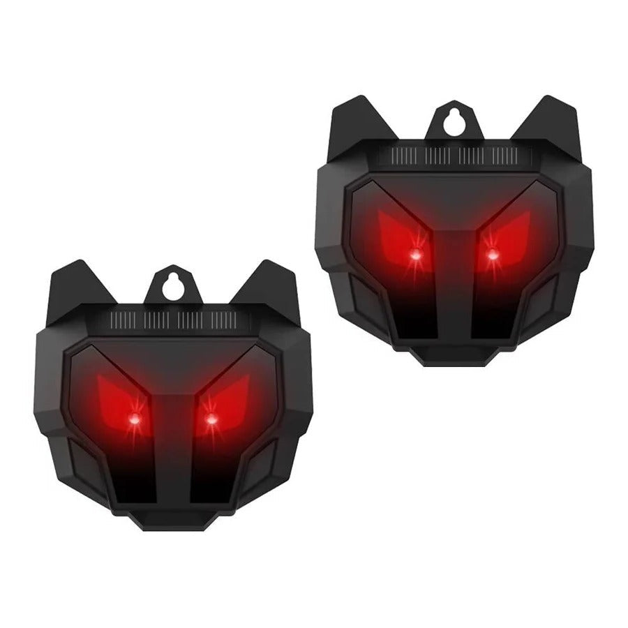 Ultrasonic Animal Repellent with Solar Charging and LED Flash, Set of 2