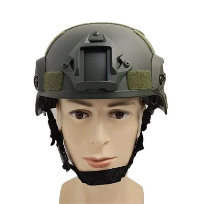 Protective Helmet with ABS Shell and Side Rail Mounts for Airsoft Training