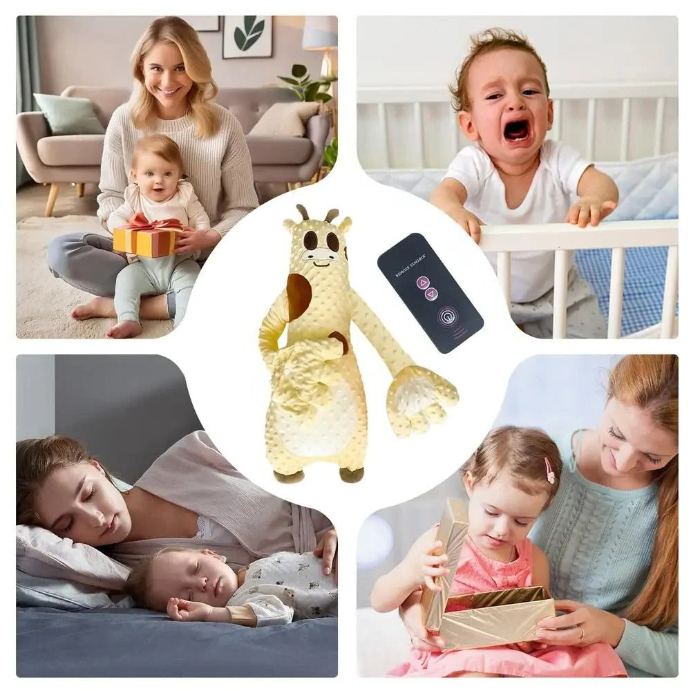 Baby Sleep Aid with Motorized Tapping and Remote Control, Rechargeable Foldable Design