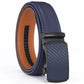 Ratchet Belt with Polished Alloy Buckle and Quarter Inch Adjustments, 28-48in