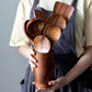 Teak Kitchen Utensil Set with Food-Safe Finish and Rounded Pan-Safe Edges, 4-Piece