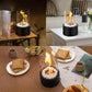 Ethanol Tabletop Fireplace with Glass Cylinder and Flame Snuffer