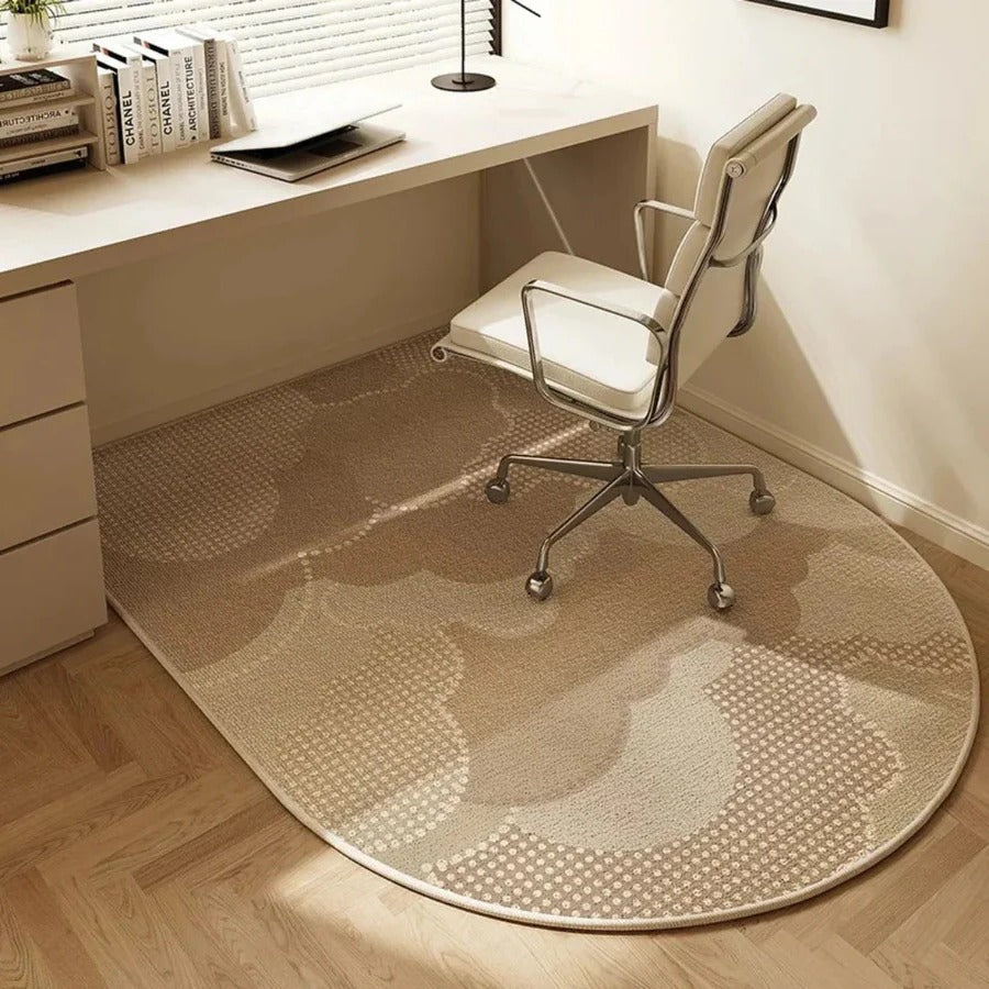 Chair Mat for Hardwood Floors with Non-Slip Backing and Short-Pile Velour, 35x24 in