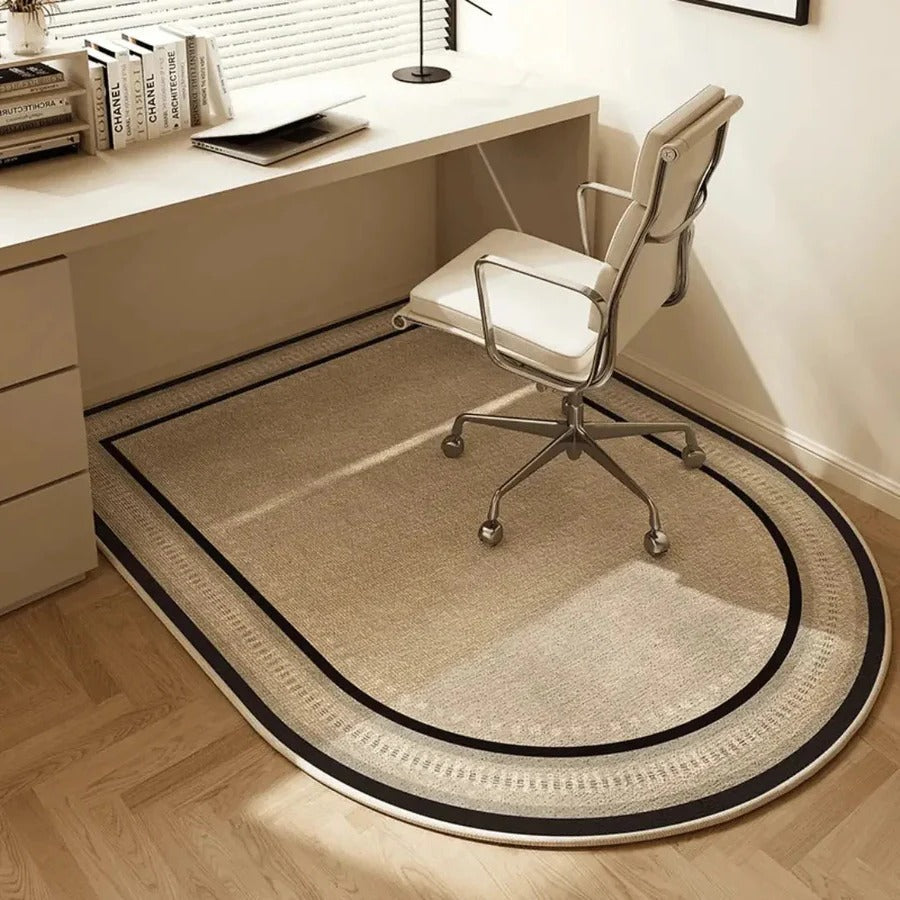 Chair Mat for Hardwood Floors with Non-Slip Backing and Short-Pile Velour, 35x24 in