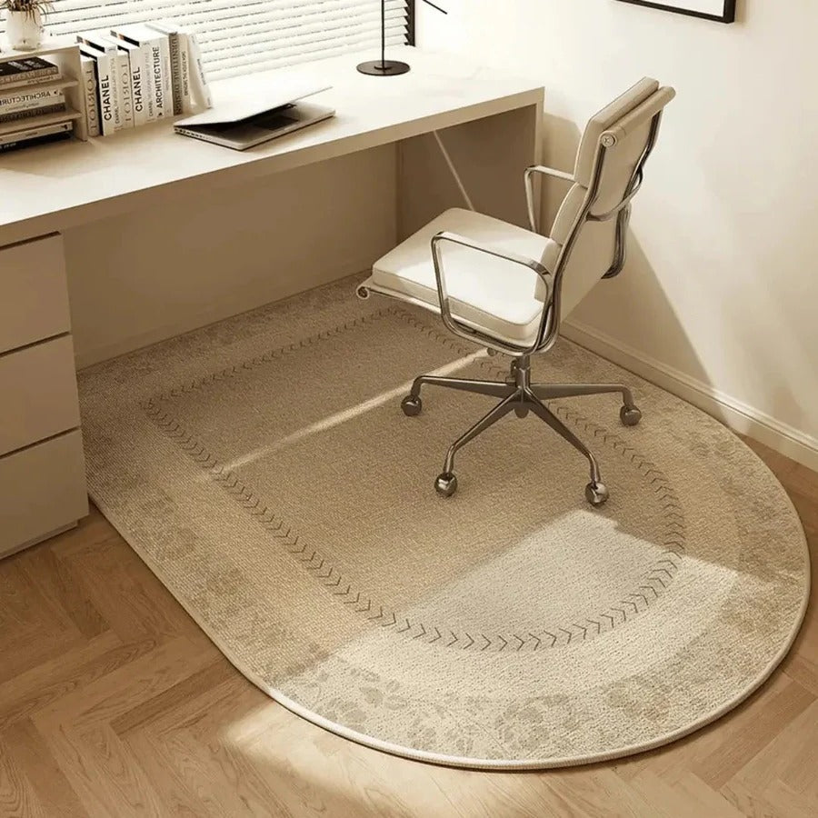 Chair Mat for Hardwood Floors with Non-Slip Backing and Short-Pile Velour, 35x24 in