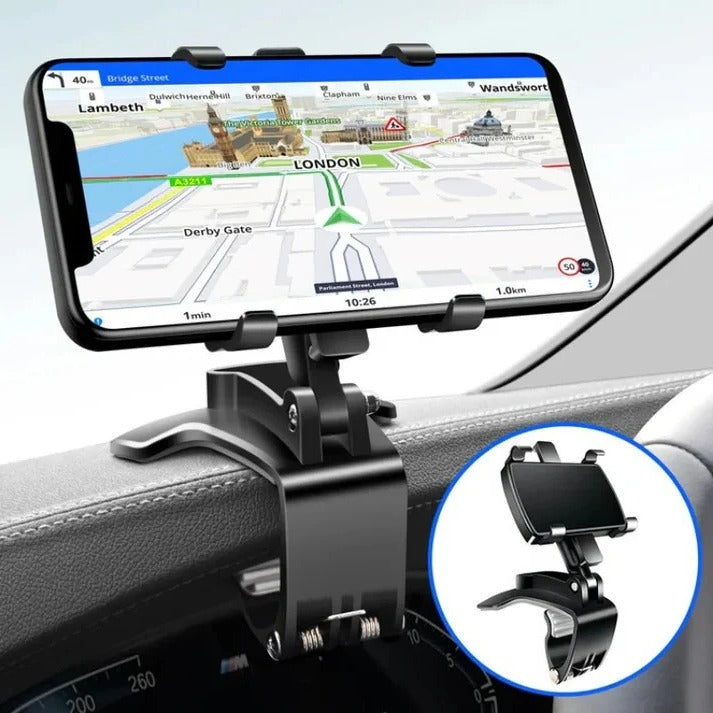 Dashboard Car Phone Mount with 360 Degree Rotation and Anti Slip Grip