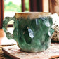 Crystal Textured Coffee Mug with Reflective Mineral Surface and Polished Handle