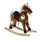 Plush Rocking Horse with Built-In Nursery Rhymes and Metal Frame for Toddlers
